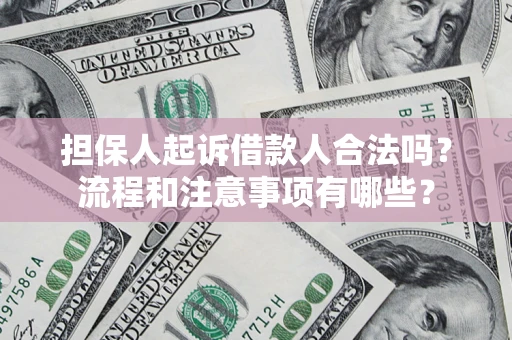 北京担保人起诉借款人合法吗？流程和注意事项有哪些？