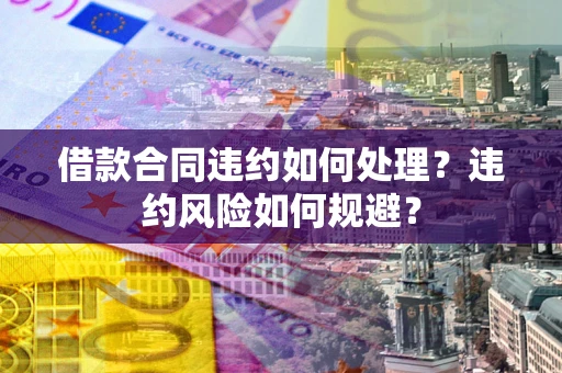 北京借款合同违约如何处理？违约风险如何规避？