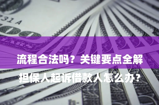 北京

担保人起诉借款人怎么办？流程合法吗？关键要点全解析